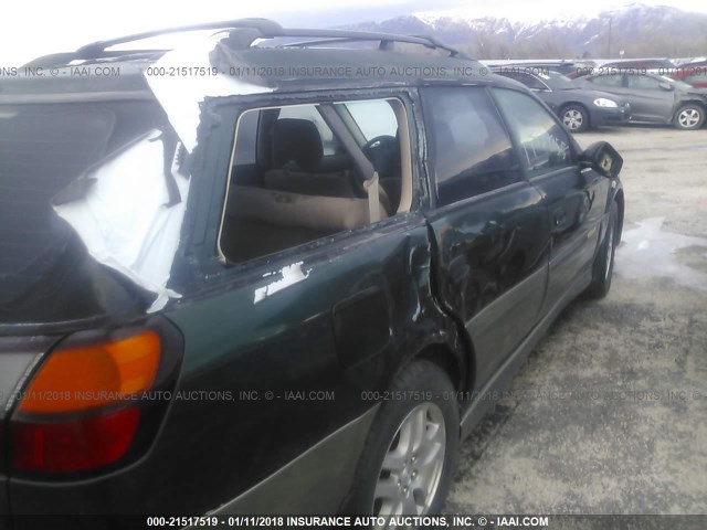 4S3BH6652Y7640785 - 2000 SUBARU LEGACY OUTBACK GREEN photo 6