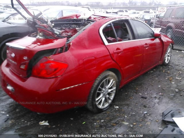 JN1CV6AP5DM302074 - 2013 INFINITI G37 JOURNEY/SPORT RED photo 4