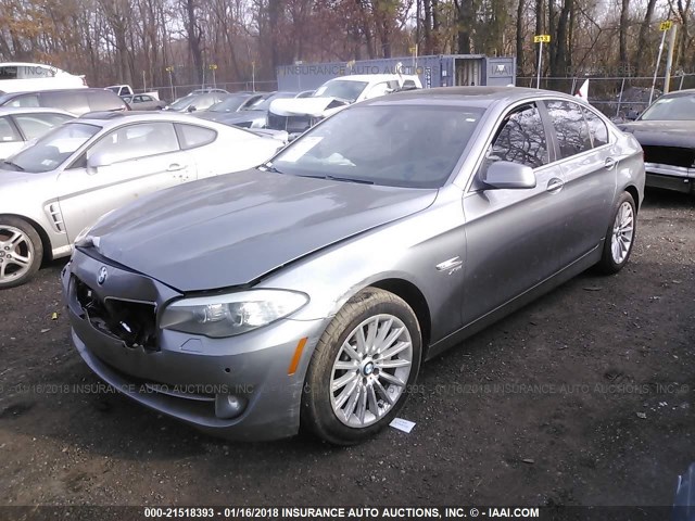 WBAFU7C5XCDU63045 - 2012 BMW 535 XI GRAY photo 2