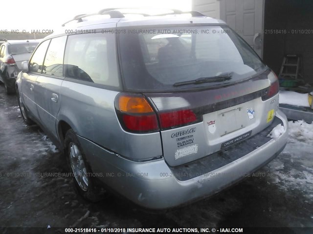 4S3BH686947643568 - 2004 SUBARU LEGACY OUTBACK LIMITED SILVER photo 3