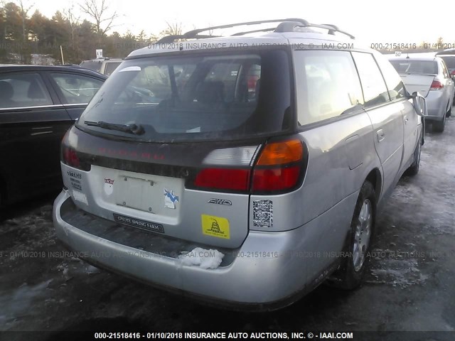 4S3BH686947643568 - 2004 SUBARU LEGACY OUTBACK LIMITED SILVER photo 4