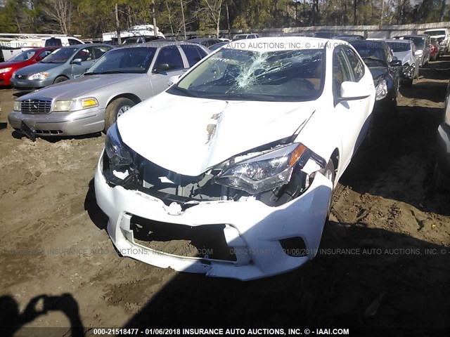 2T1BURHE8GC742597 - 2016 TOYOTA COROLLA L/LE/LE PLS/PRM/S/S PLS WHITE photo 2