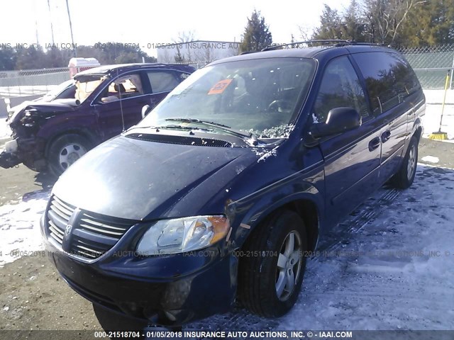 2D8GP44L76R768662 - 2006 DODGE GRAND CARAVAN SXT BLUE photo 2