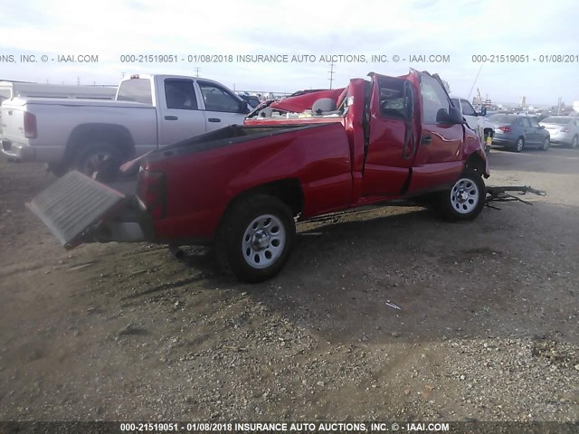 1GCEC19X97Z115723 - 2007 CHEVROLET SILVERADO C1500 CLASSIC RED photo 4