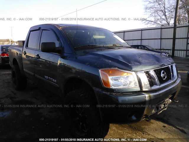 1N6AA0EJXDN306955 - 2013 NISSAN TITAN S/SV/SL/PRO-4X BLUE photo 1