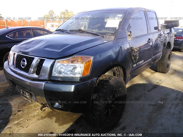 1N6AA0EJXDN306955 - 2013 NISSAN TITAN S/SV/SL/PRO-4X BLUE photo 2