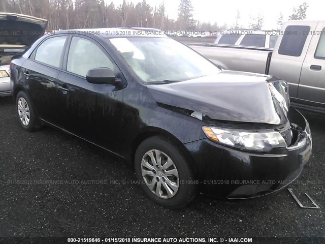 KNAFT4A28C5486117 - 2012 KIA FORTE LX BLACK photo 1