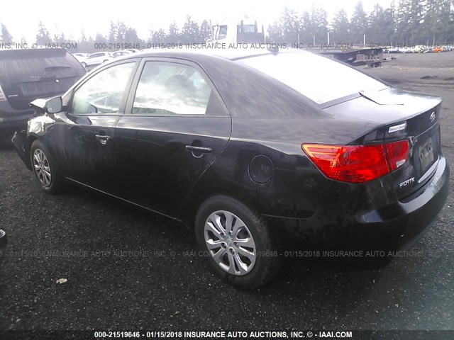 KNAFT4A28C5486117 - 2012 KIA FORTE LX BLACK photo 3