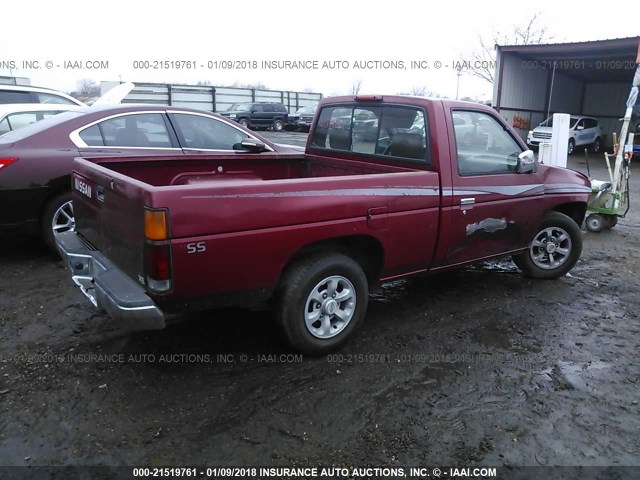 1N6SD11S0TC354670 - 1996 NISSAN TRUCK XE RED photo 4