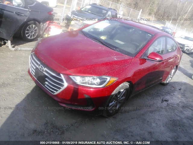 KMHD84LF0HU397128 - 2017 HYUNDAI ELANTRA SE/VALUE/LIMITED RED photo 2