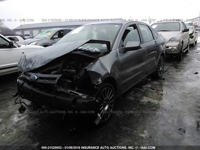 1FAHP3GN1AW236842 - 2010 FORD FOCUS SES GRAY photo 2