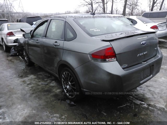 1FAHP3GN1AW236842 - 2010 FORD FOCUS SES GRAY photo 3
