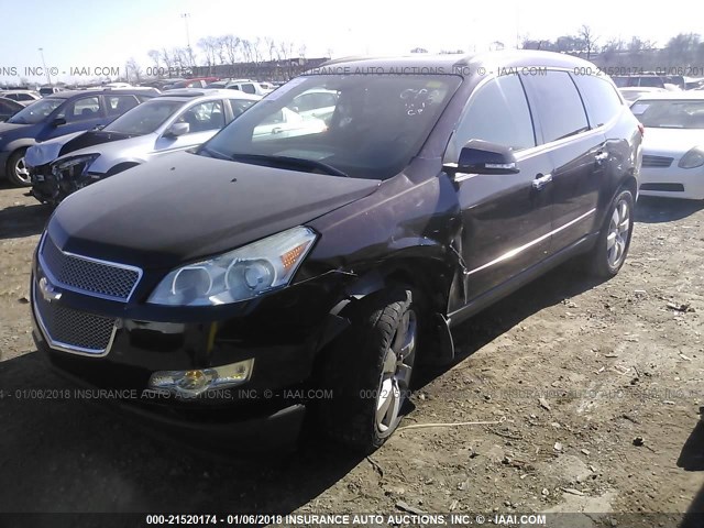 1GNEV33D99S135140 - 2009 CHEVROLET TRAVERSE LTZ BURGUNDY photo 2