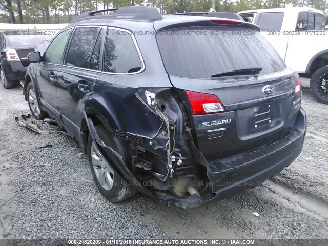 4S4BRDLC3A2375118 - 2010 SUBARU OUTBACK 3.6R LIMITED BLACK photo 3