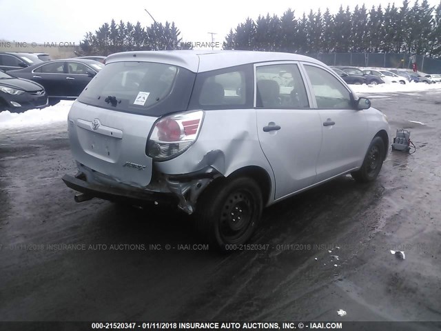 2T1KR32E65C481216 - 2005 TOYOTA COROLLA MATRIX XR SILVER photo 4