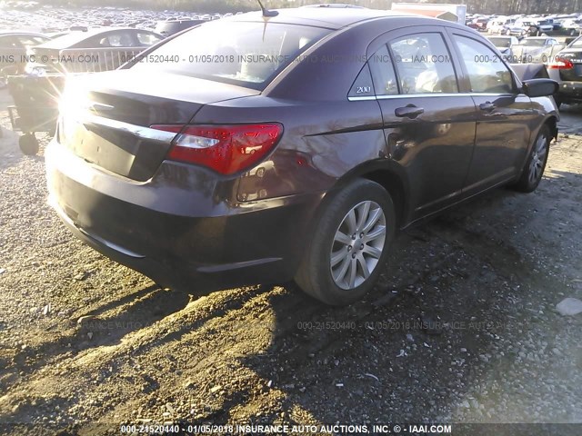 1C3CCBBG2DN533930 - 2013 CHRYSLER 200 TOURING BROWN photo 4