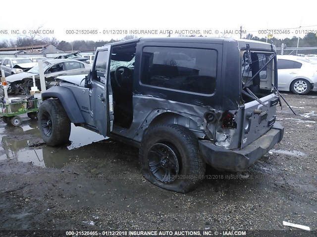 1C4AJWAGXDL706140 - 2013 JEEP WRANGLER SPORT 银色 照片 3