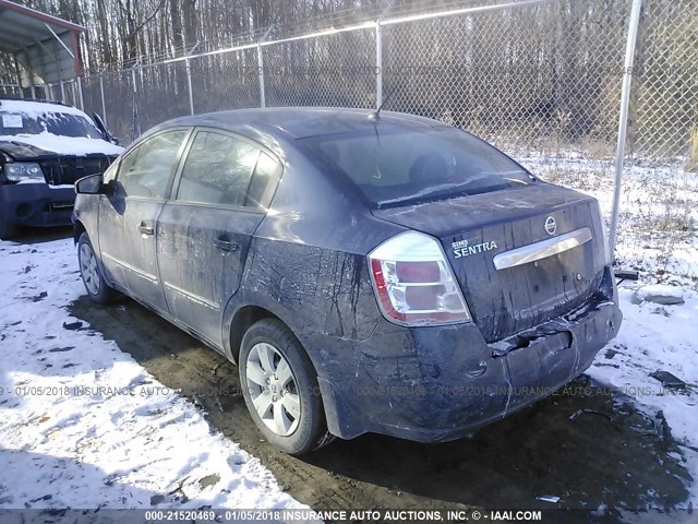 3N1AB6APXAL637823 - 2010 NISSAN SENTRA 2.0/2.0S/SR/2.0SL BLUE photo 3