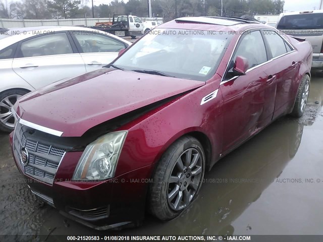 1G6DF577580138096 - 2008 CADILLAC CTS RED photo 2