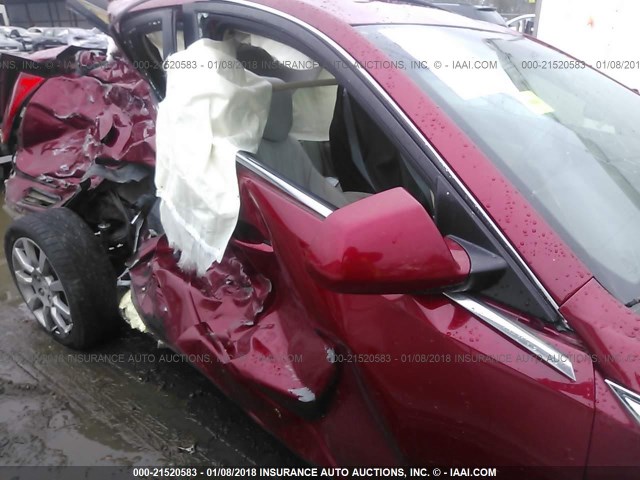 1G6DF577580138096 - 2008 CADILLAC CTS RED photo 6