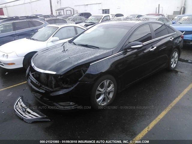 5NPEC4AC2BH036842 - 2011 HYUNDAI SONATA SE/LIMITED BLACK photo 2