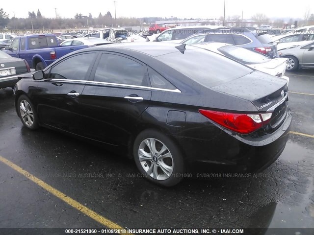 5NPEC4AC2BH036842 - 2011 HYUNDAI SONATA SE/LIMITED BLACK photo 3