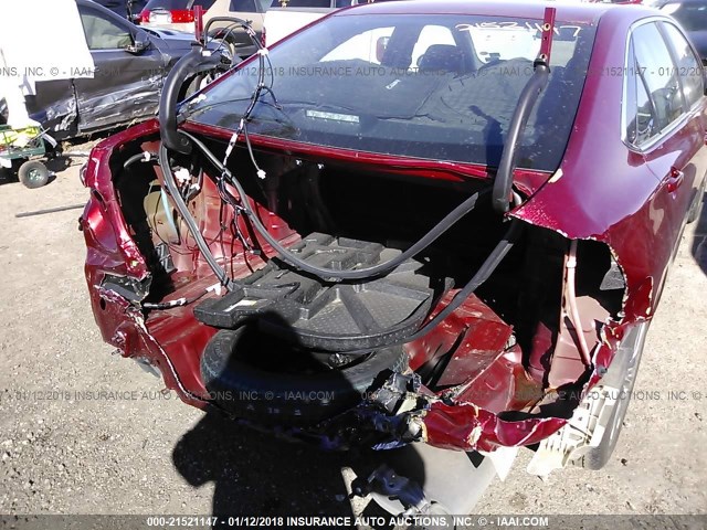 4T1BF1FK8GU606277 - 2016 TOYOTA CAMRY LE/XLE/SE/XSE წითელი ფოტო 6