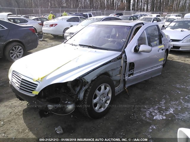 WDBNG70J02A278086 - 2002 MERCEDES-BENZ S 430 SILVER photo 2