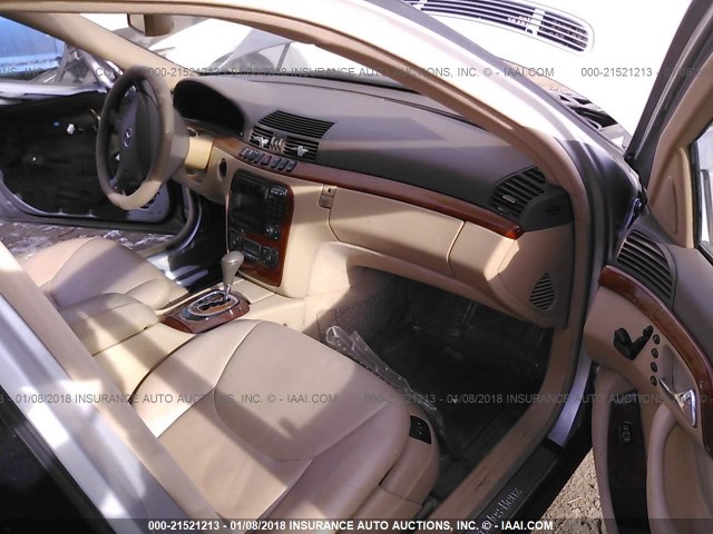 WDBNG70J02A278086 - 2002 MERCEDES-BENZ S 430 SILVER photo 5