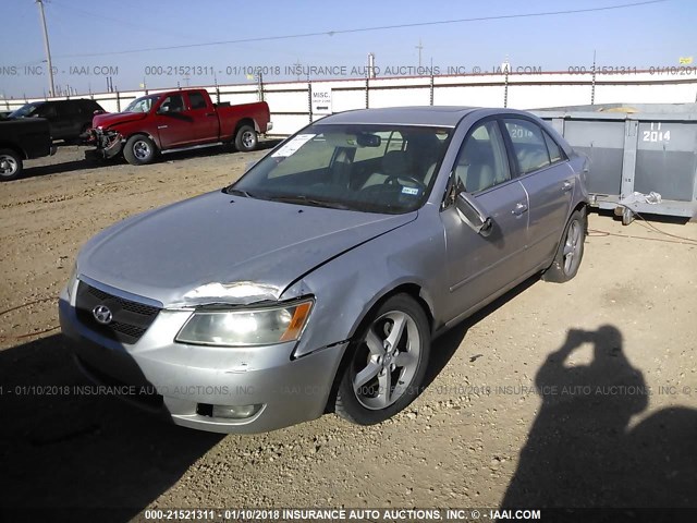 5NPEU46F66H054301 - 2006 HYUNDAI SONATA GLS/LX SILVER photo 2