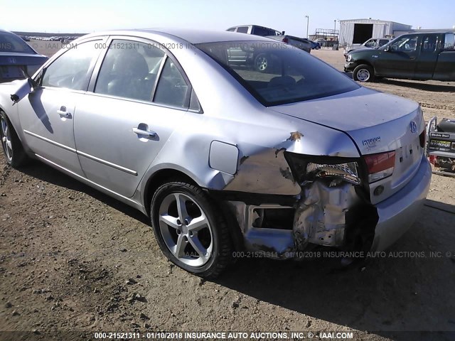 5NPEU46F66H054301 - 2006 HYUNDAI SONATA GLS/LX SILVER photo 6