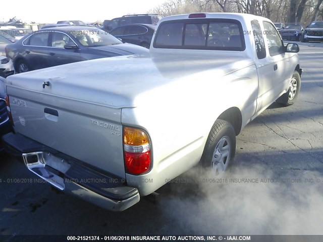 5TEVL52N82Z143526 - 2002 TOYOTA TACOMA XTRACAB SILVER photo 4