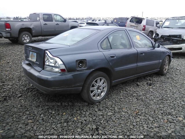 YV1RS61T942396673 - 2004 VOLVO S60 BLUE photo 4