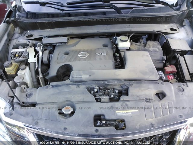 5N1AR2MN7EC613262 - 2014 NISSAN PATHFINDER S/SV/SL/PLATINUM 银色 照片 10