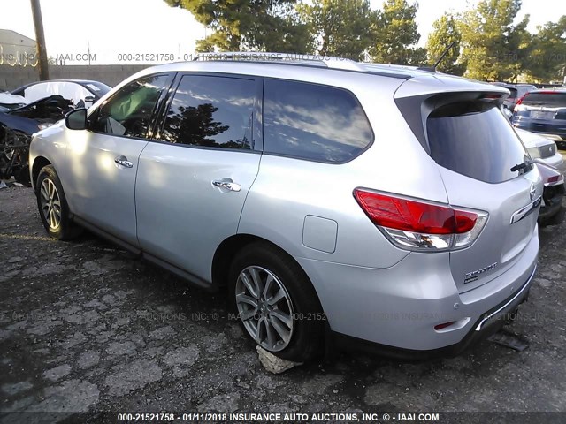 5N1AR2MN7EC613262 - 2014 NISSAN PATHFINDER S/SV/SL/PLATINUM 银色 照片 3