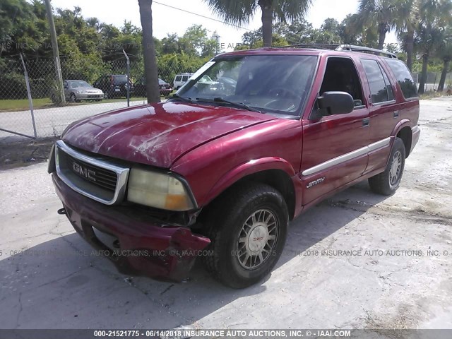 1GKDT13W8X2544506 - 1999 GMC JIMMY BURGUNDY photo 2