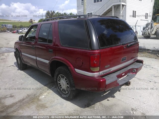 1GKDT13W8X2544506 - 1999 GMC JIMMY BURGUNDY photo 3