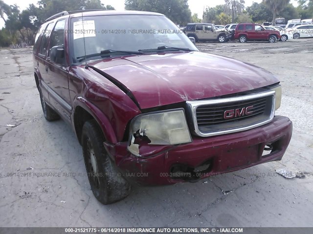 1GKDT13W8X2544506 - 1999 GMC JIMMY BURGUNDY photo 6