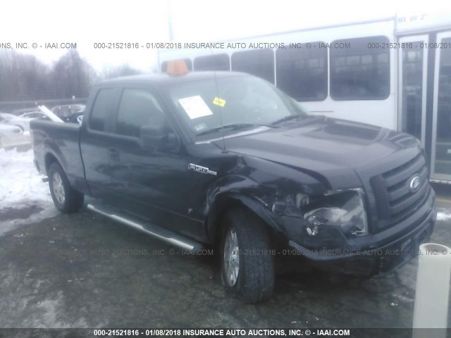 1FTEX1EM3BFA29012 - 2011 FORD F150 SUPER CAB BLACK photo 1