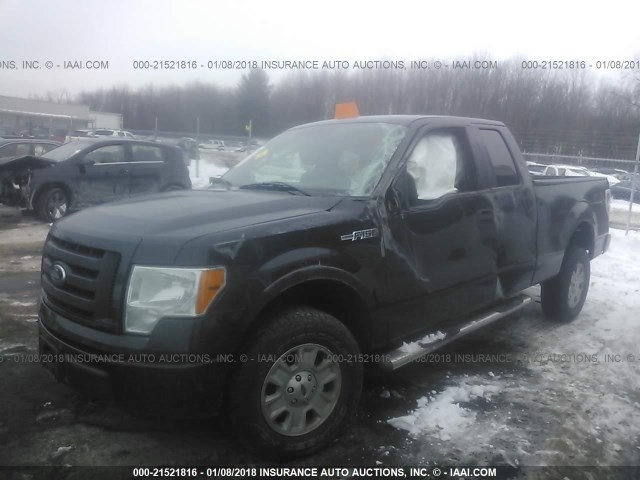 1FTEX1EM3BFA29012 - 2011 FORD F150 SUPER CAB BLACK photo 2