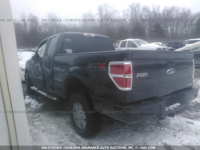 1FTEX1EM3BFA29012 - 2011 FORD F150 SUPER CAB BLACK photo 3