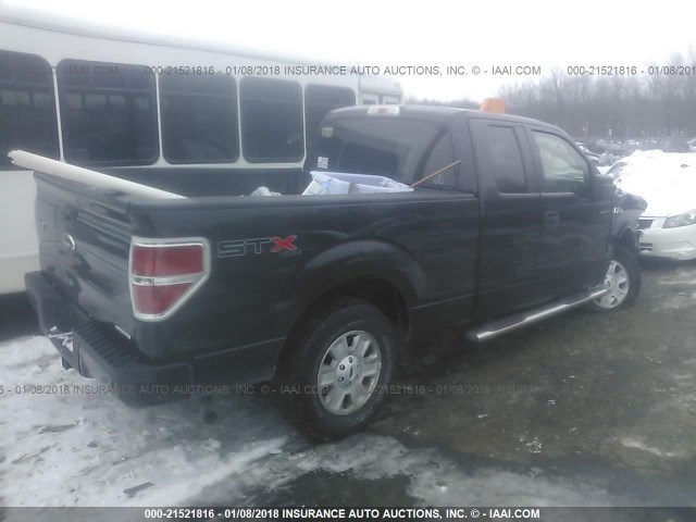 1FTEX1EM3BFA29012 - 2011 FORD F150 SUPER CAB BLACK photo 4