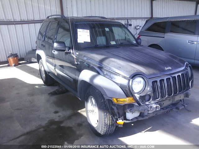 1J4GL48K25W574424 - 2005 JEEP LIBERTY SPORT BLACK photo 1