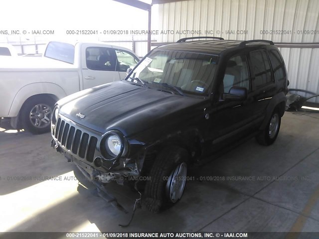 1J4GL48K25W574424 - 2005 JEEP LIBERTY SPORT BLACK photo 2