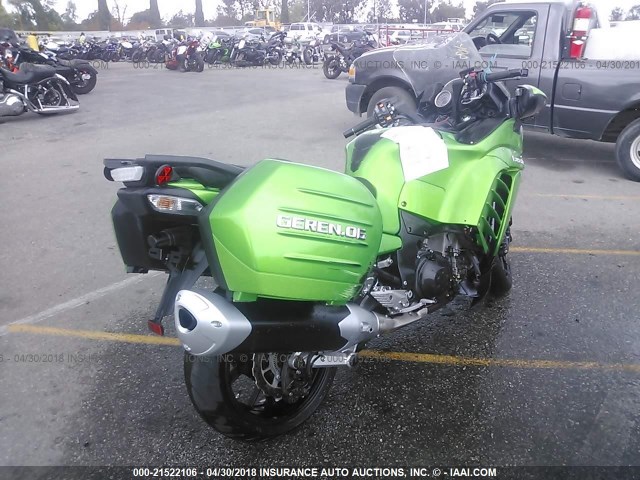 JKBZGNE13FA001377 - 2015 KAWASAKI ZG1400 E GREEN photo 4