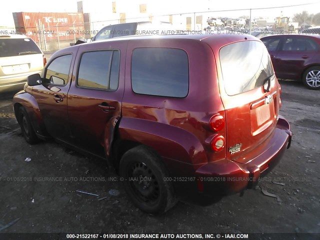 3GNCA13B99S547410 - 2009 CHEVROLET HHR LS მუქწითელი ფოტო 3