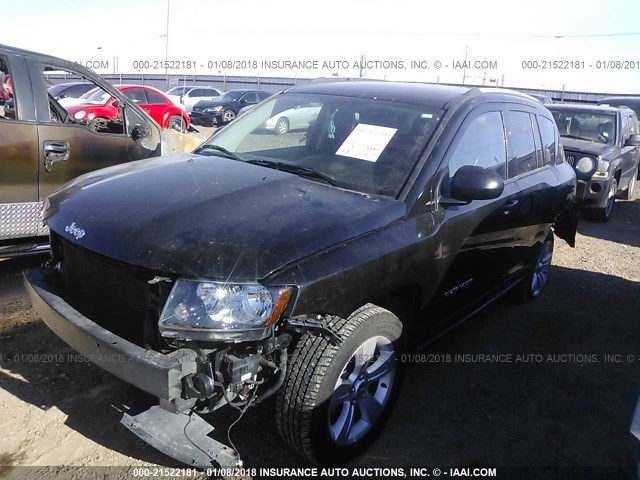 1C4NJCBA6GD665062 - 2016 JEEP COMPASS SPORT BLACK photo 2