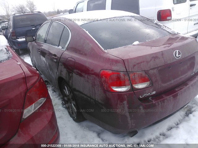 JTHCH96S260009759 - 2006 LEXUS GS GENERATION 200 300 BURGUNDY photo 3