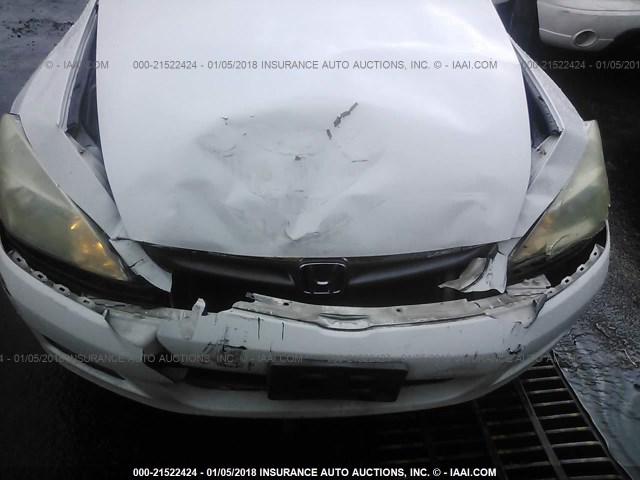 1HGCM55117A092886 - 2007 HONDA ACCORD VALUE WHITE photo 6