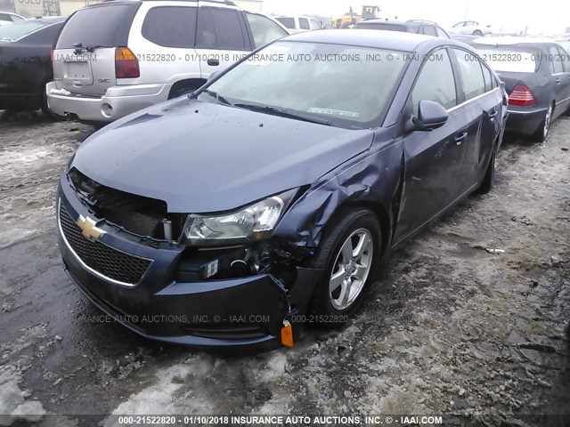 1G1PC5SB0E7429812 - 2014 CHEVROLET CRUZE LT BLUE photo 2